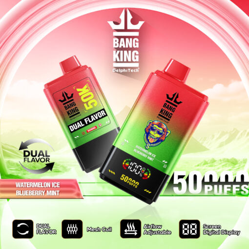 Bang King 50000 Puffs Watermelon Ice & Blueberry Mint Vape