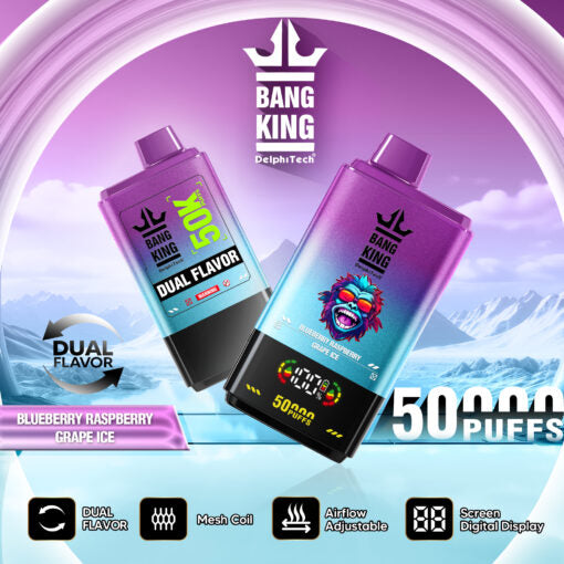 Bang King 50000 Blueberry Raspberry & Grape Ice Dual Flavor