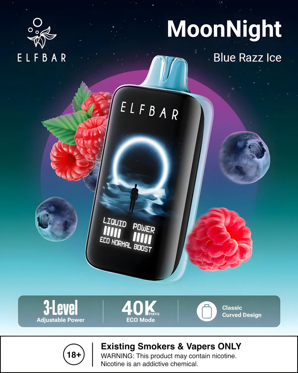 Blue Razz Ice ELF BAR 40000 Puffs