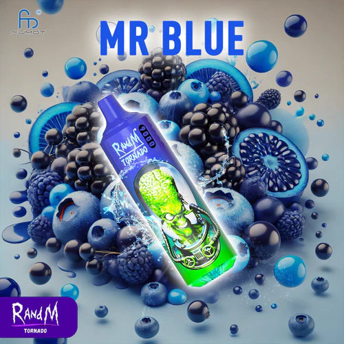 RandM Tornado 9000 Puffs Mr Blue