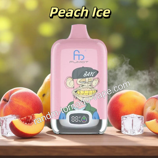 Peach Ice RandM Tornado 12000 Vape