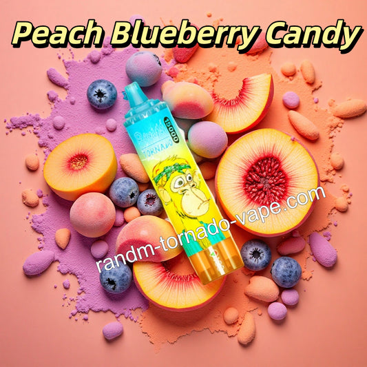 Peach Blueberry Candy RandM Tornado 15000