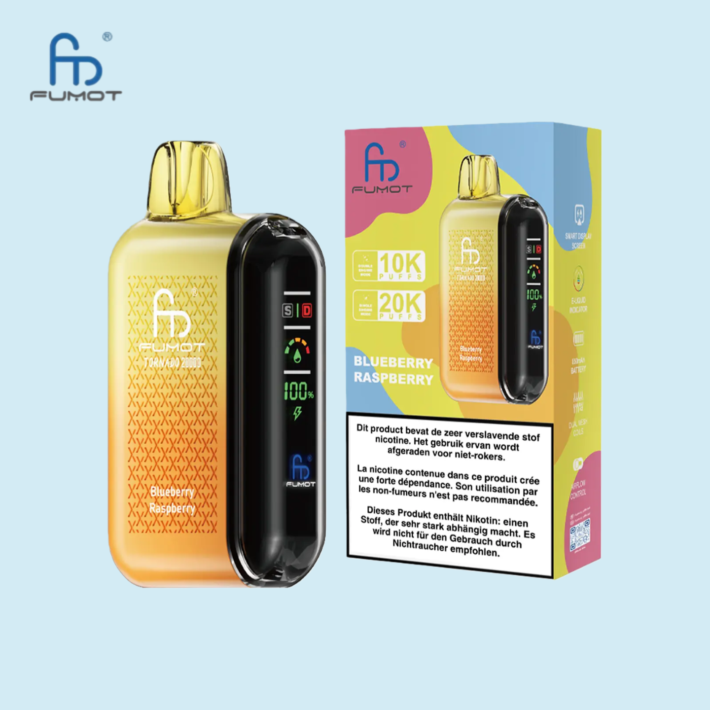 RandM Tornado 20000 Vape Blueberry Raspberry