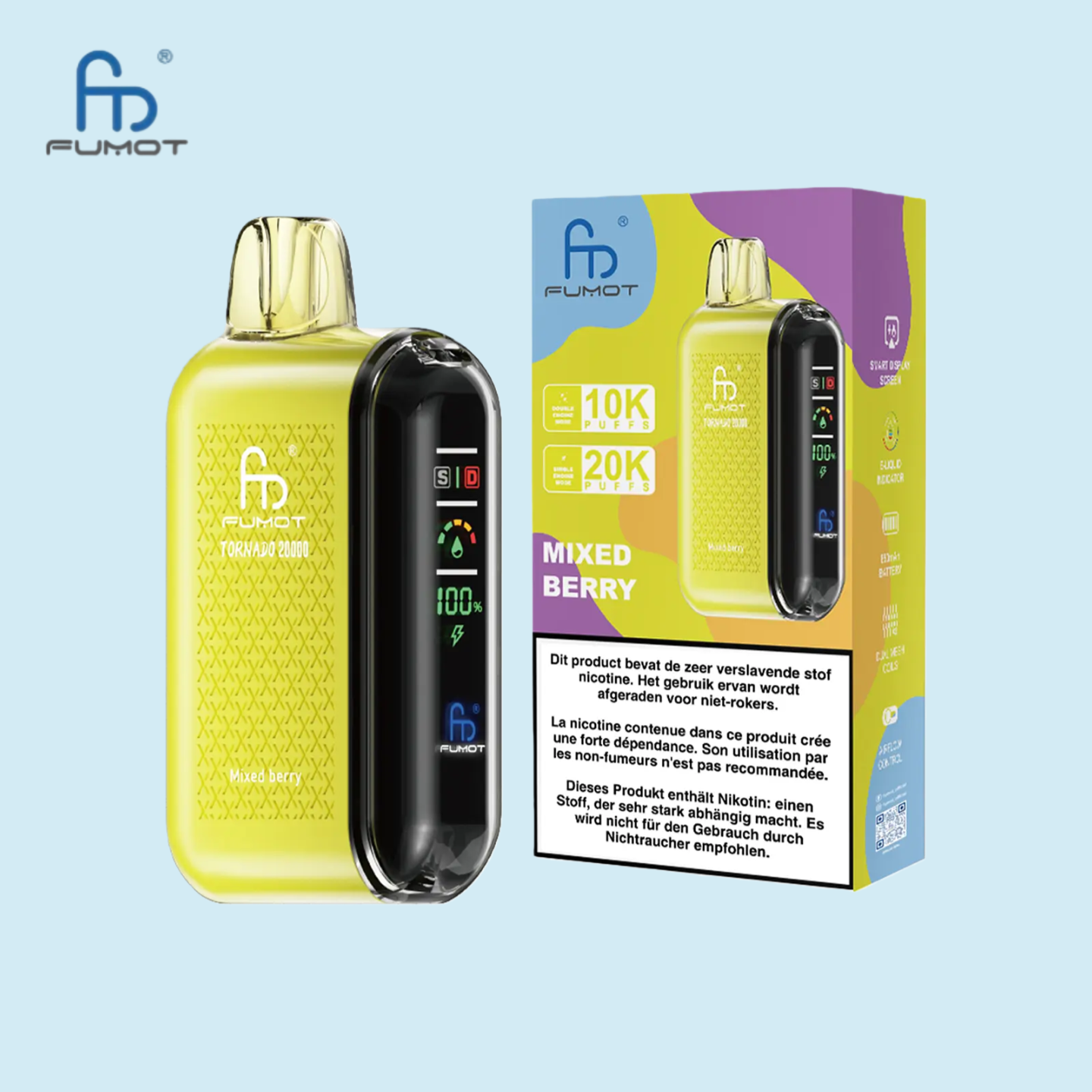 RandM Tornado 20000 Puffs Mixed Berries