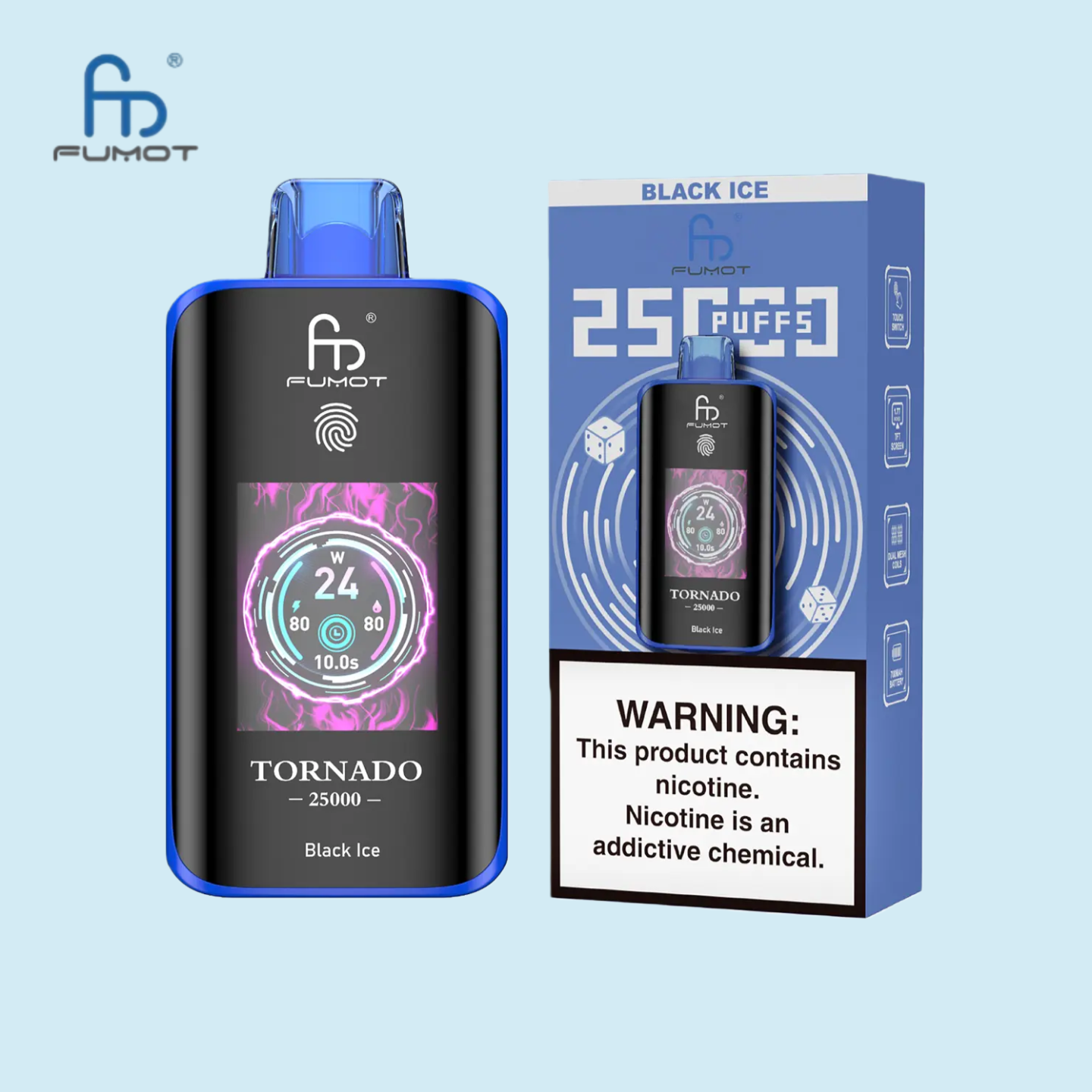 RandM Tornado 25000 Puffs Black Ice