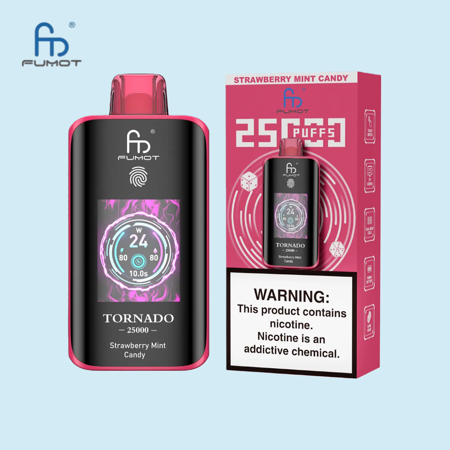 Strawberry Mint Candy randm 25000 Puffs Vape