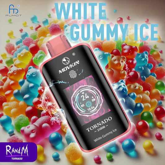 RandM Tornado 25K Vape White Gummy Ice