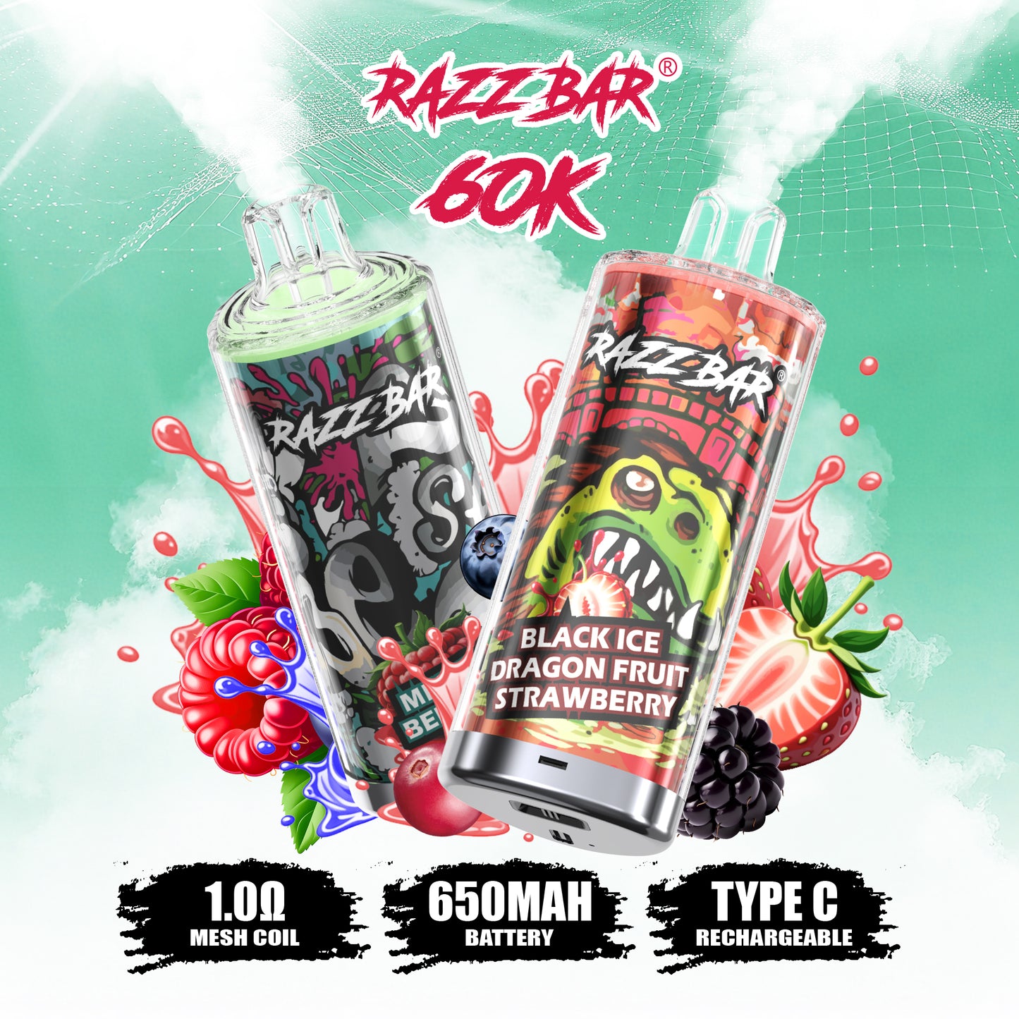 Razz Bar 60000 Crystal Vape 60K Züge