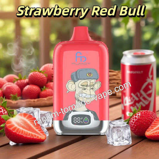 Strawberry Red Bull RandM Tornado 12000