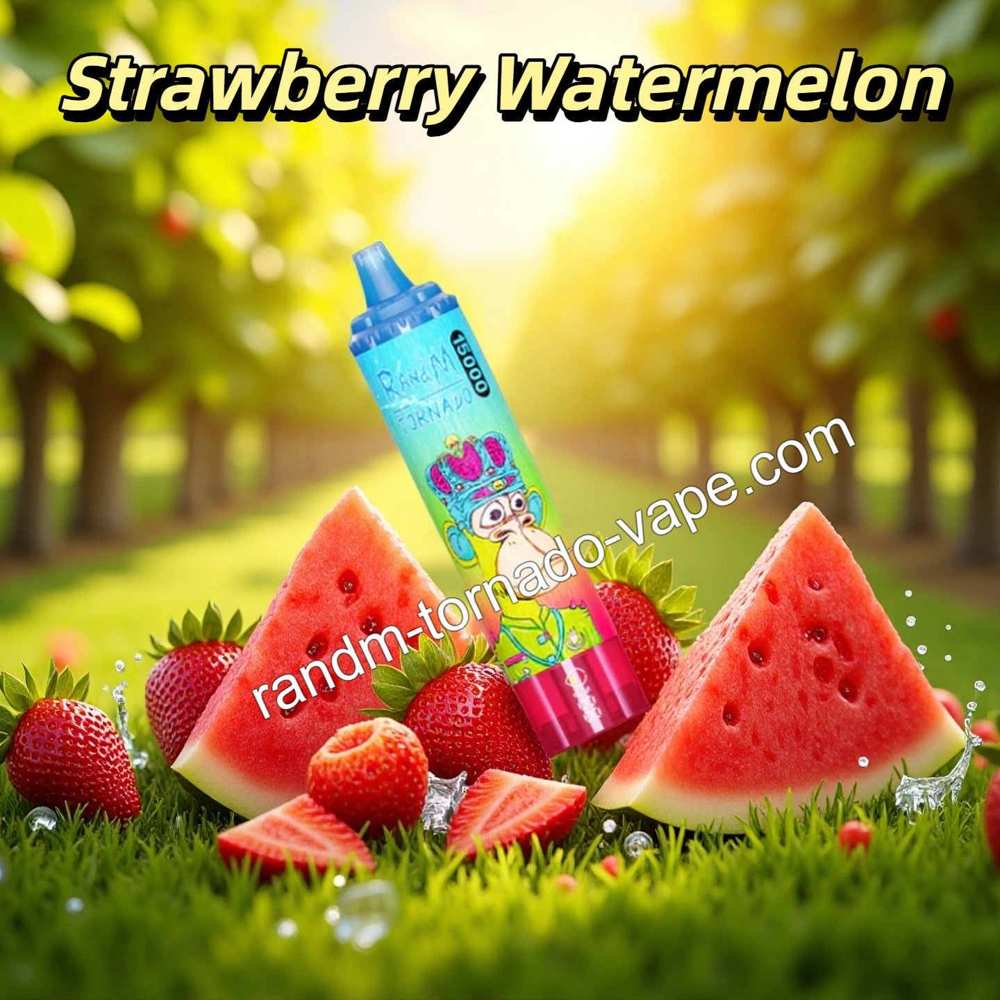 Strawberry Watermelon RandM Tornado 15000 Vape