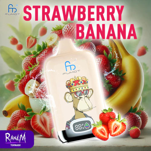 RandM Vape Digital Box 12000 Puffs Strawberry Banana