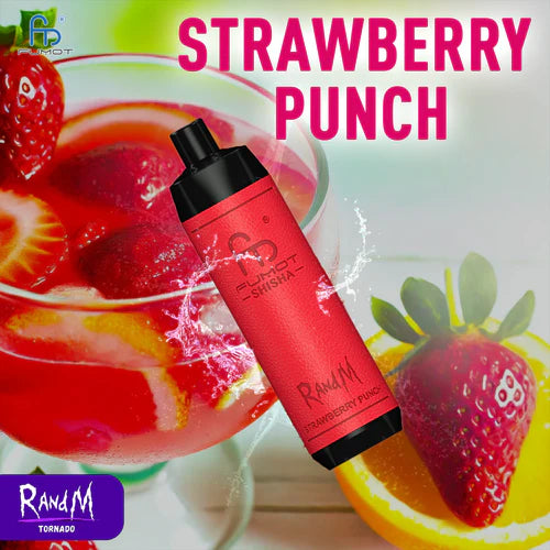 RandM Shisha 10000 Puffs Strawberry Punch