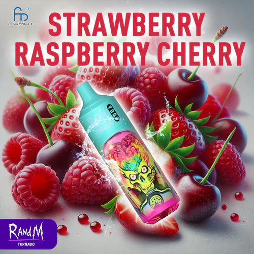RandM Tornado 9000 Puffs Strawberry Raspberry Cherry