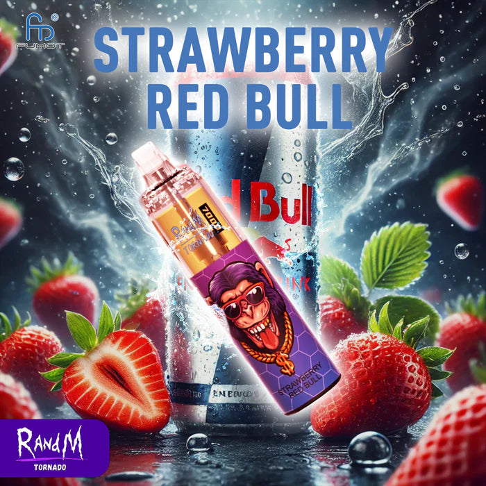 RandM  Tornado Vape 7000 Strawberry Red Bull