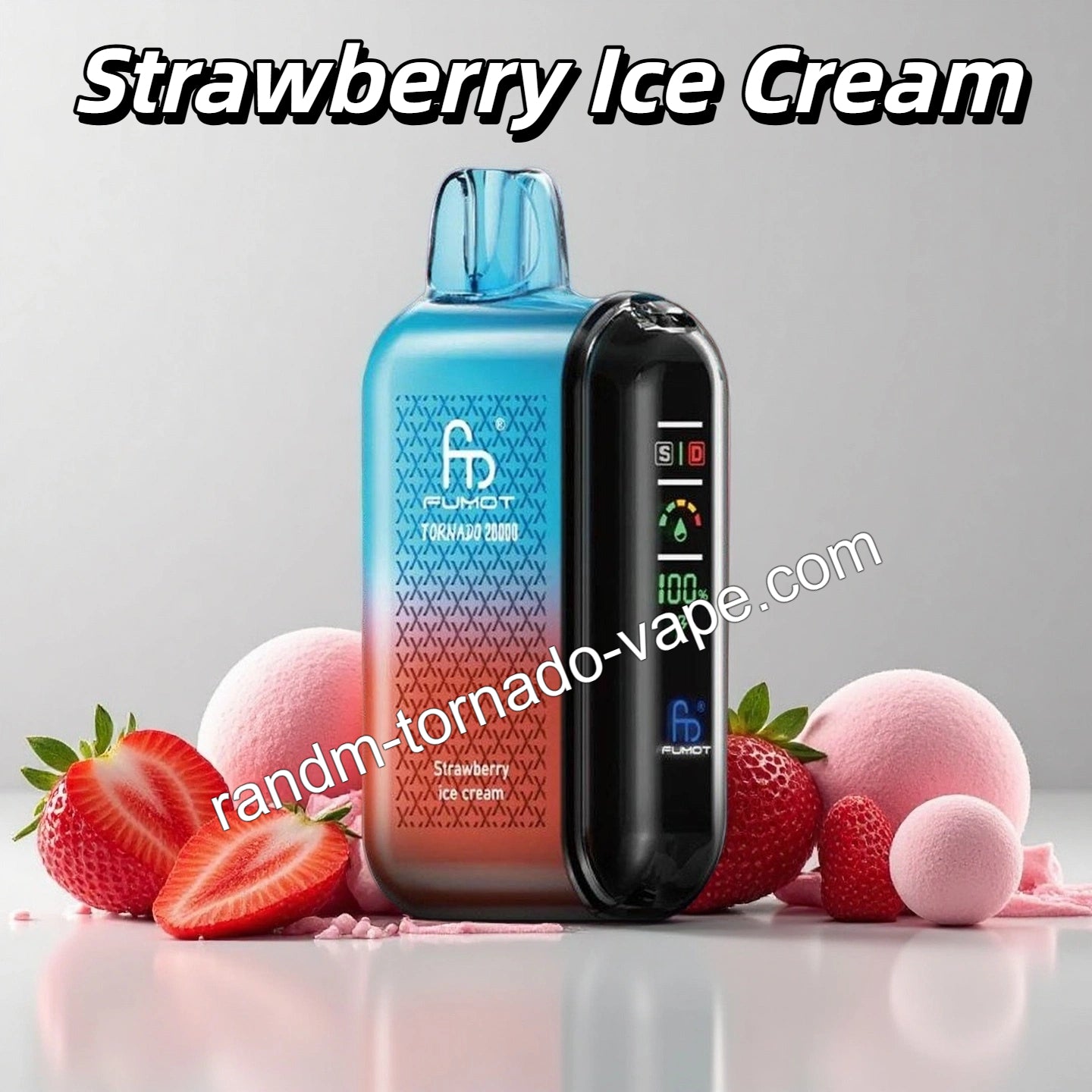 RandM Tornado 20000 Puffs Strawberry Ice Cream