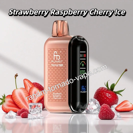 Strawberry Raspberry Cherry Ice RandM Tornado 20000 Puffs Vape
