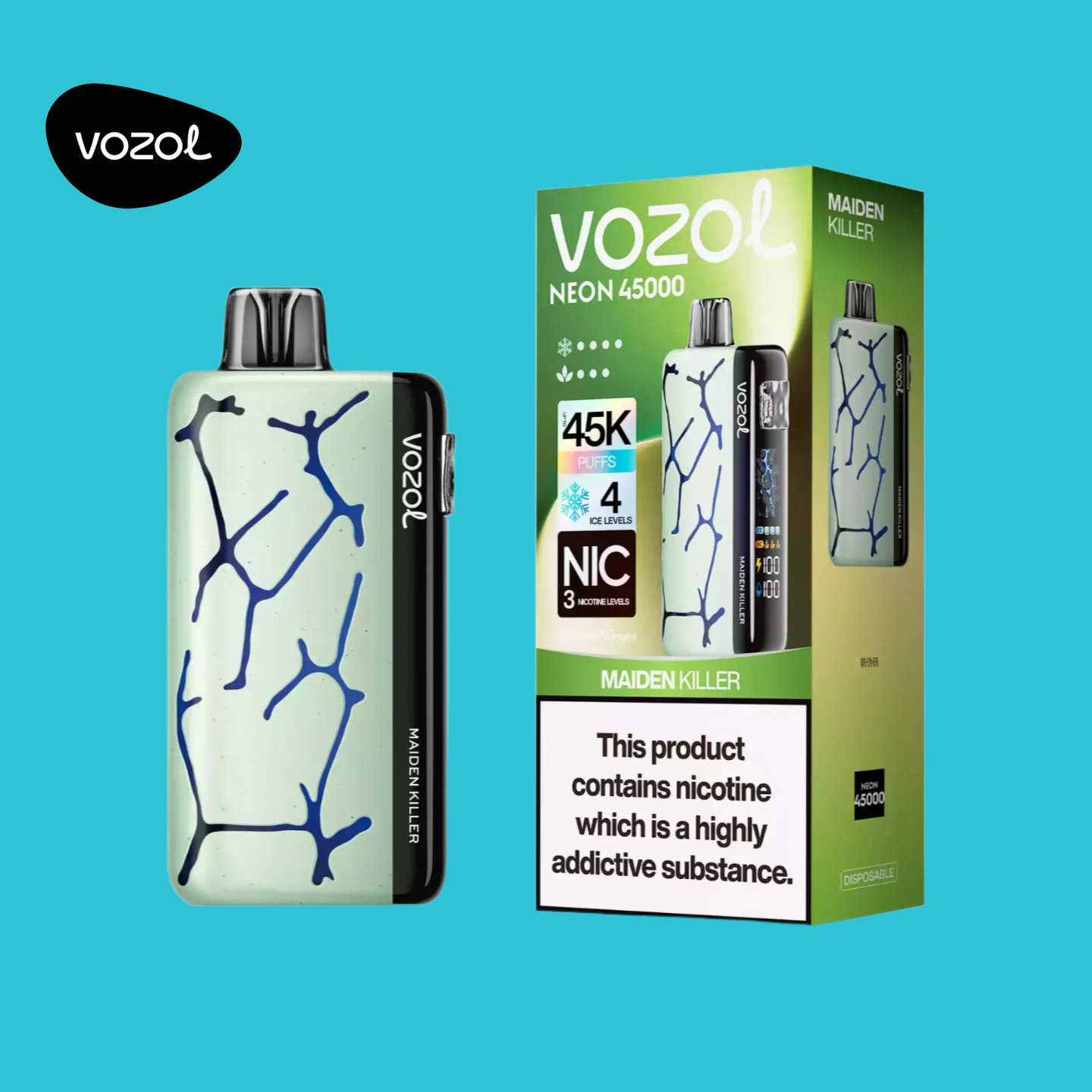 Vozol Neon 45000 Puffs Maiden Killer Vape