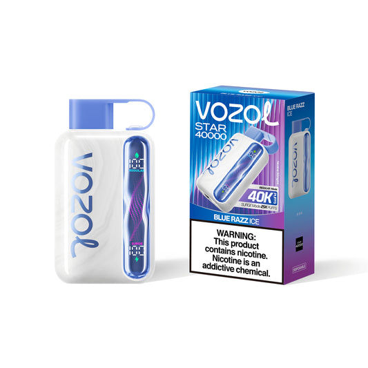 Blue Razz Ice Vozol Star 40K Puffs Vape