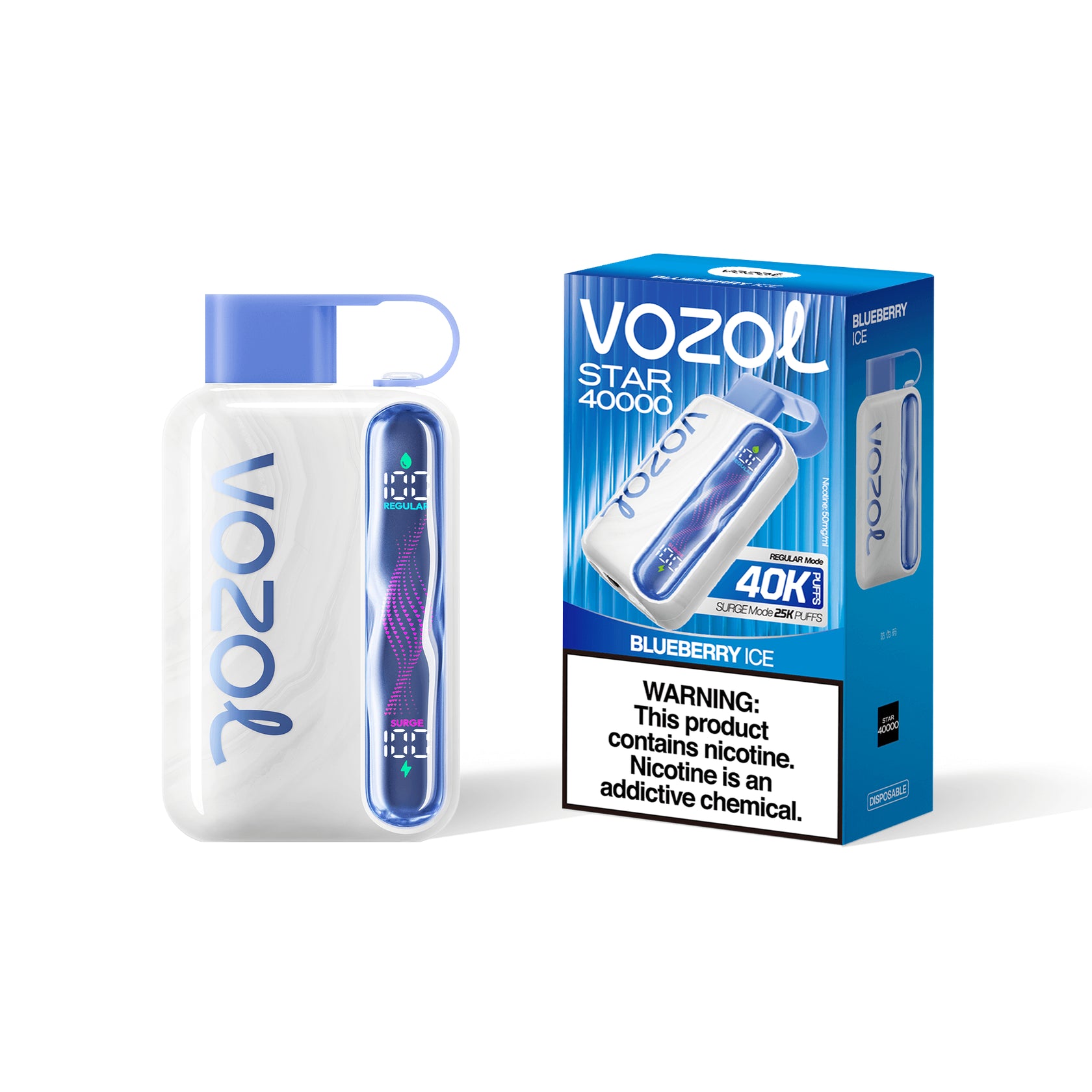 LED-Display Vozol Star 40000 Puffs Blueberry Ice