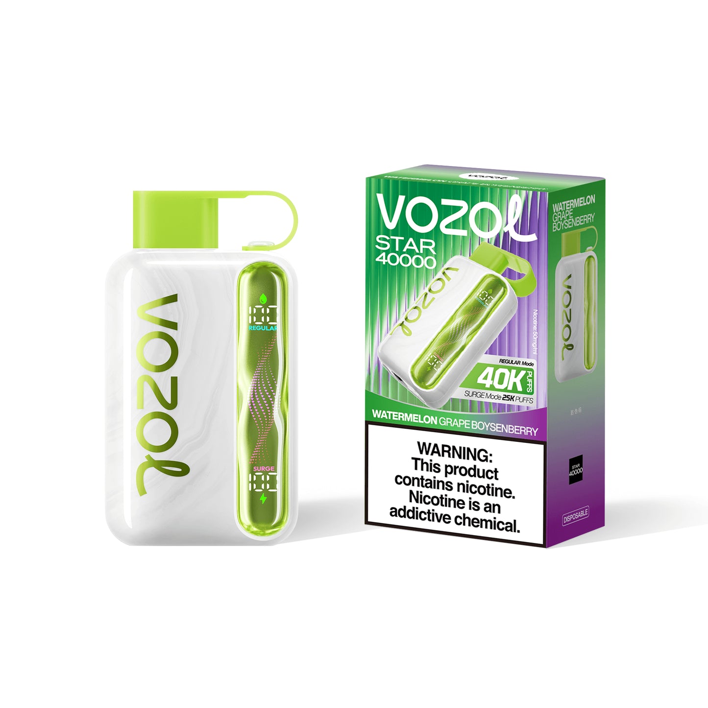 Vozol Star 40K Pastèque Raisin Mûre de Boysen