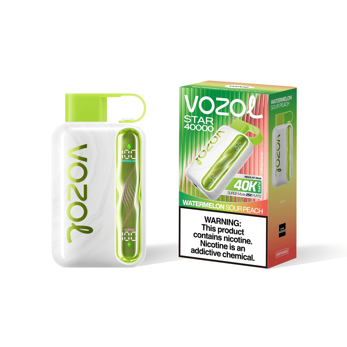 Vozol Star 40K Puffs Watermelon Sour Peach Geschmack