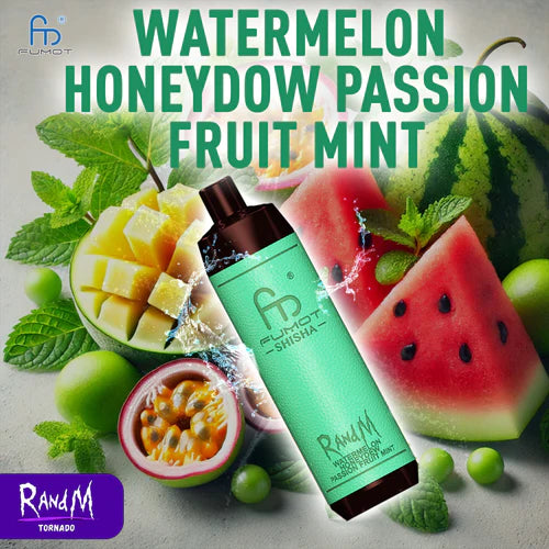 RandM Shisha 10000 Vape Watermelon Honeydew Passion Fruit Mint